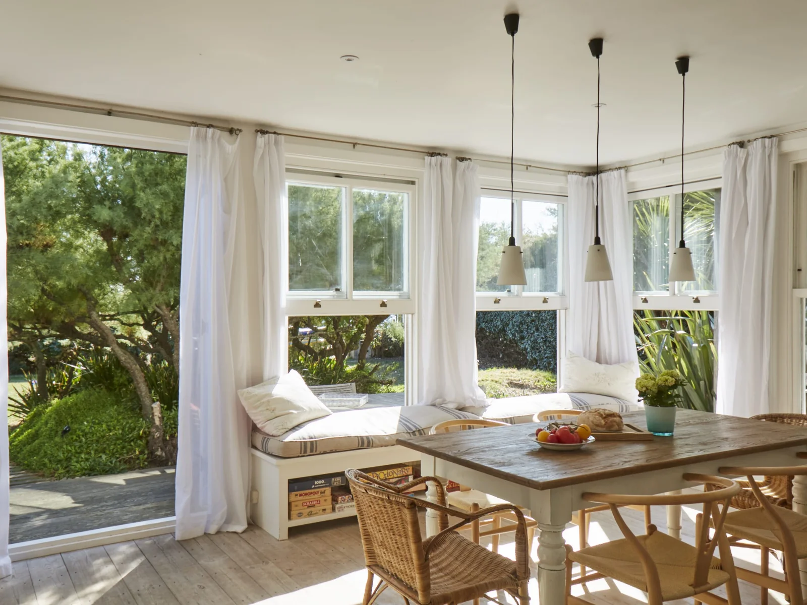 Gather the family for memorable meals in the light and airy dining space, just off the kitchen.