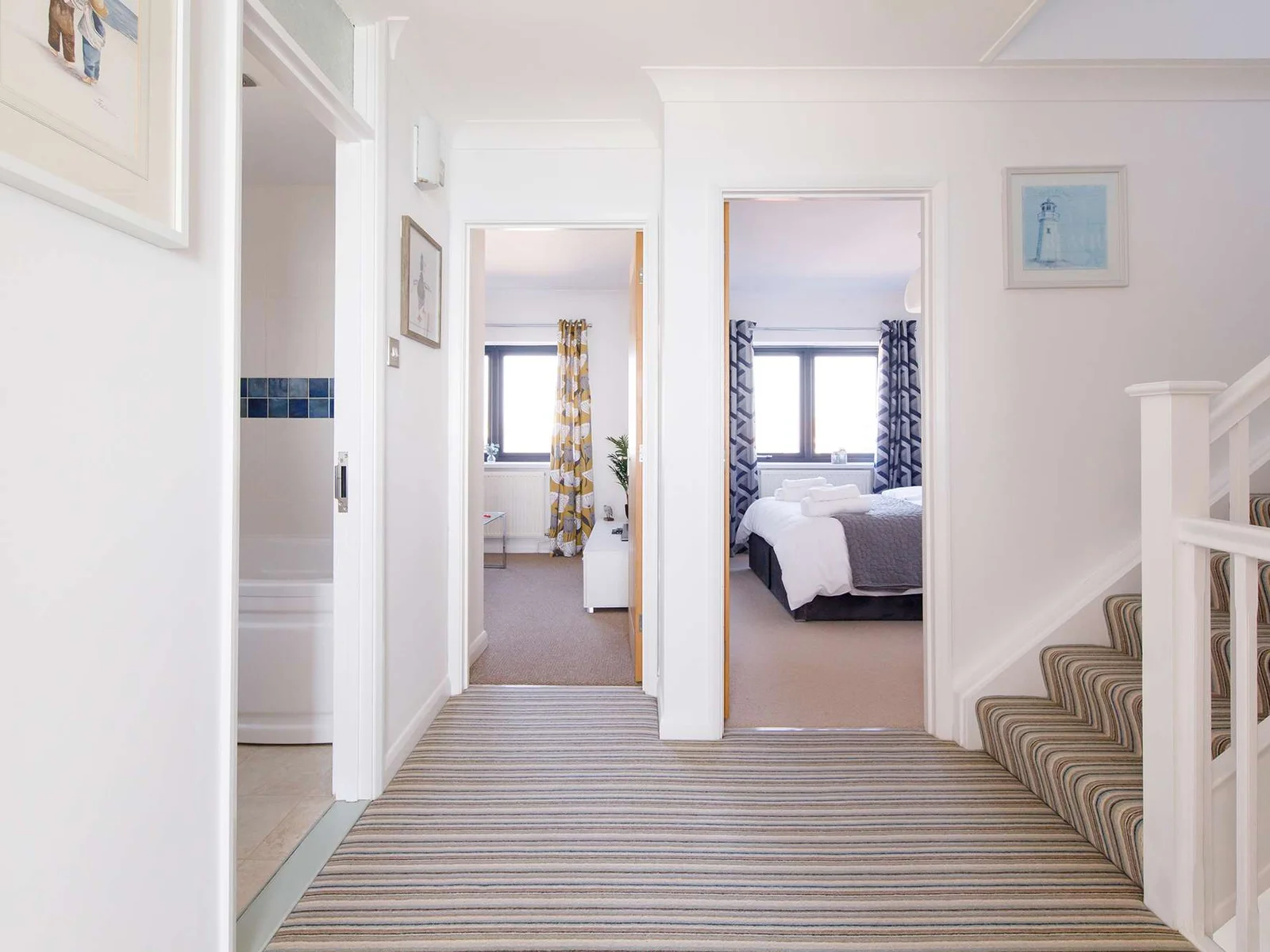 The second floor has three further bedrooms and a family bathroom.