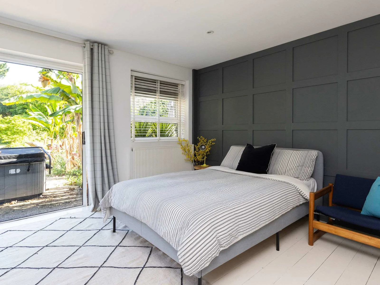 Garden-facing doors bring the outside in