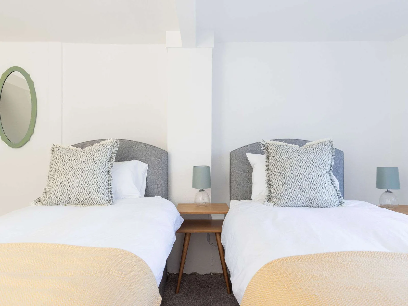 Cosy twin beds, perfect for kids or friends