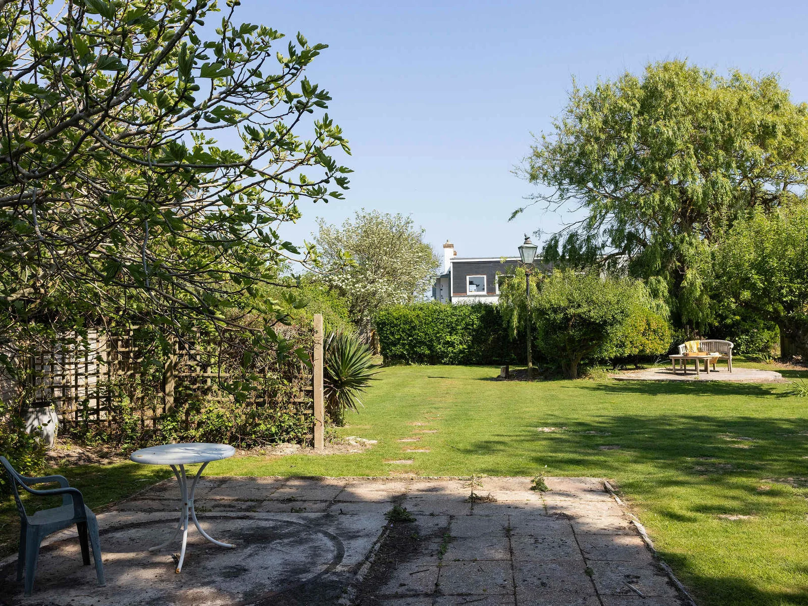 Rear garden from the back of the garden looking onto the house