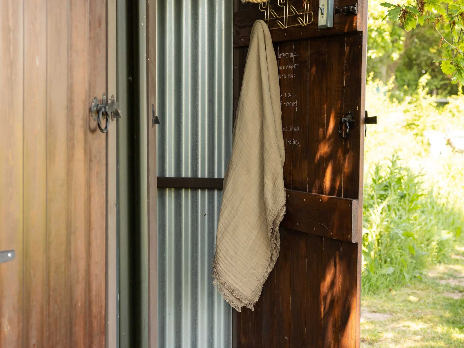 Situated away from the hut, the shower allows rustic and outdoor showering, yet being enclosed for your privacy