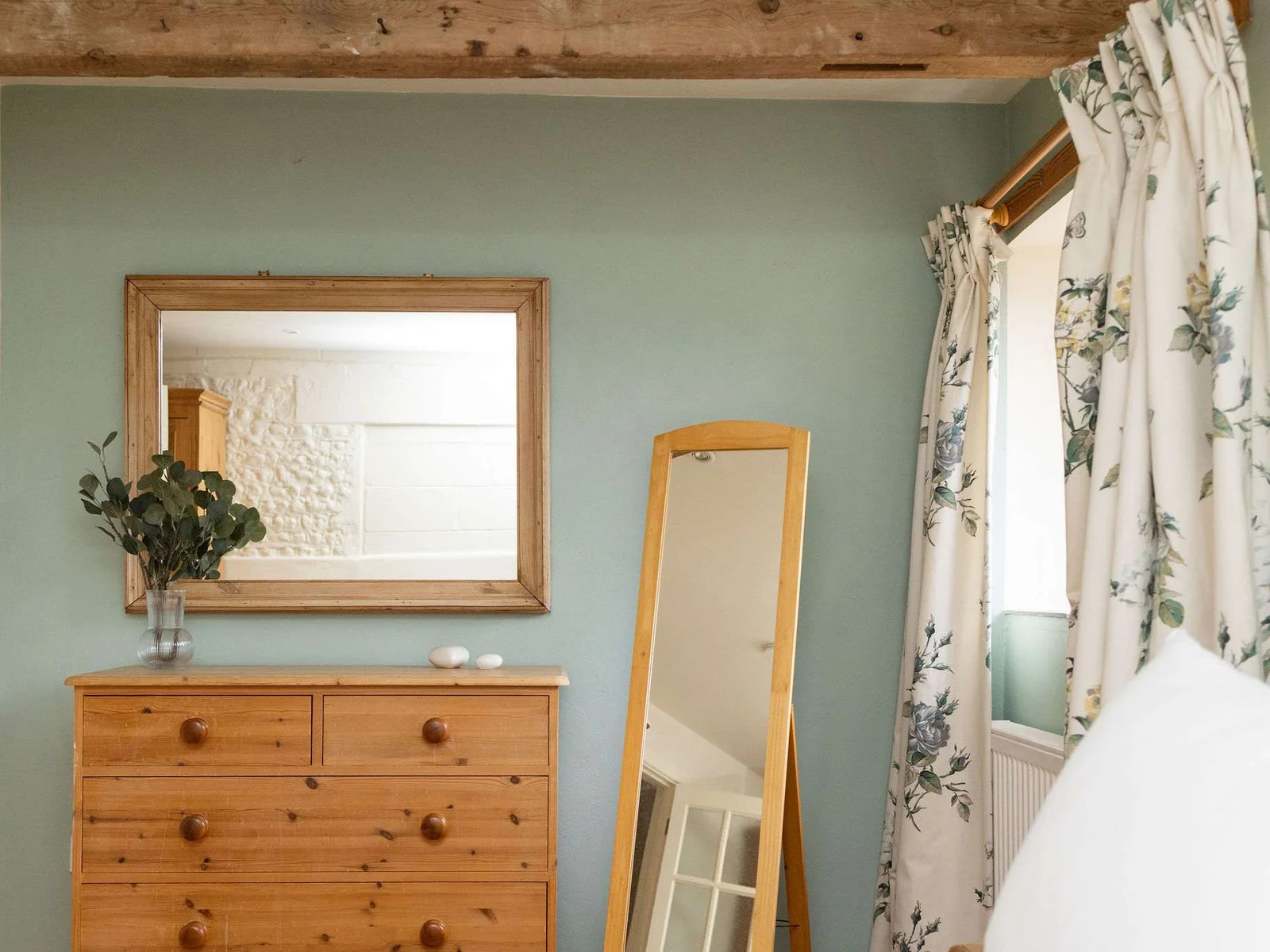 Country cottage decor runs through the property.