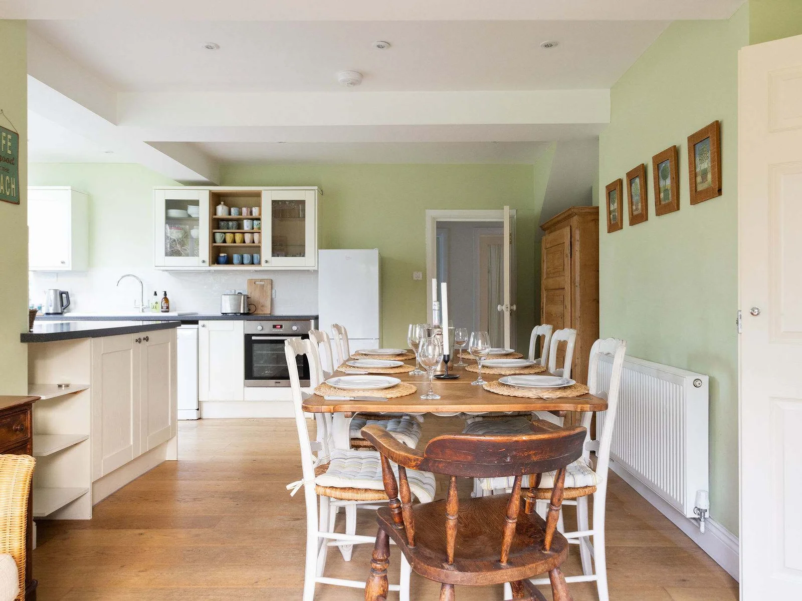 Large table seating everyone comfortably