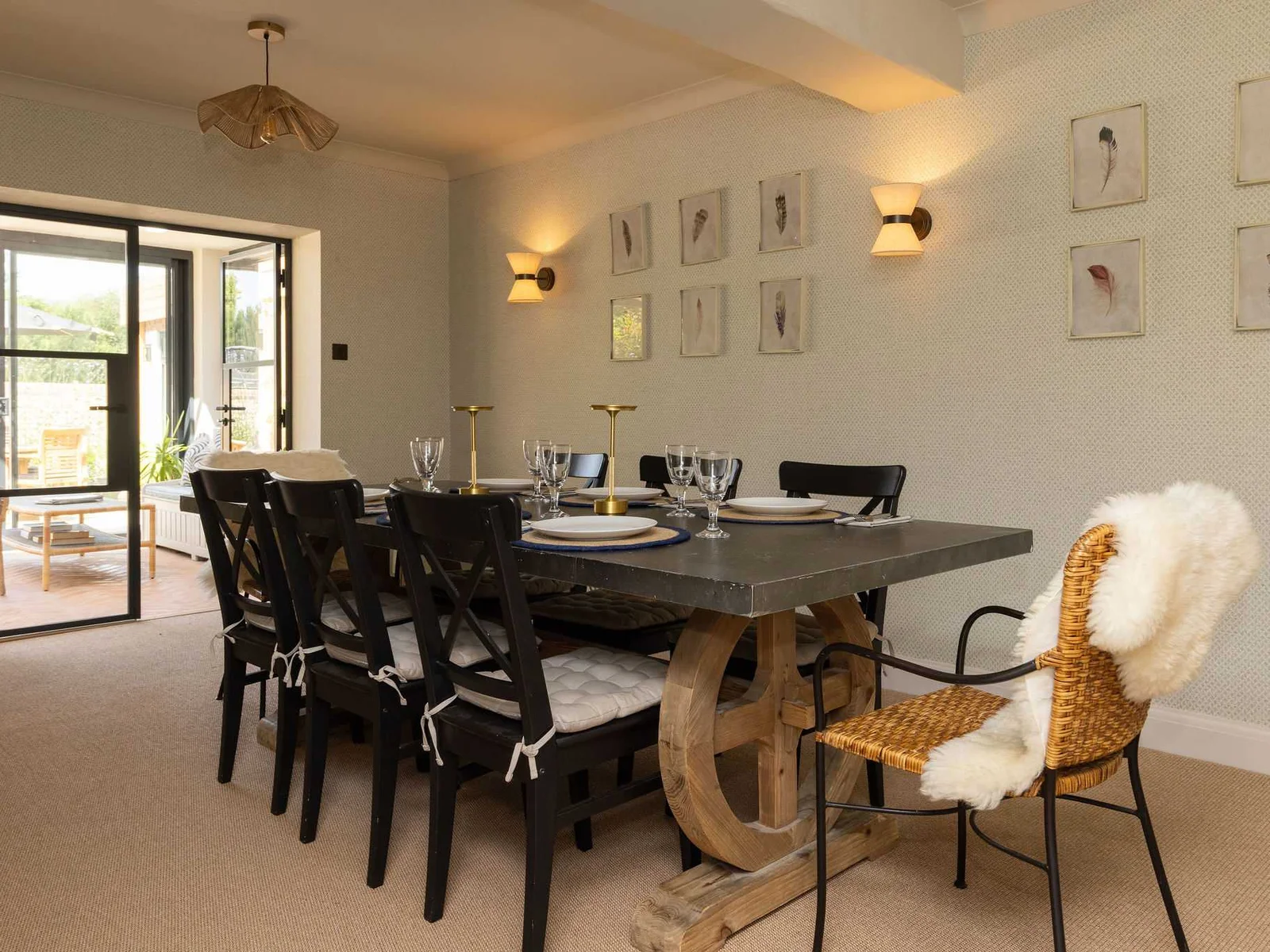 Elegant dining room with seating for ten, ideal for memorable family gatherings and celebrations