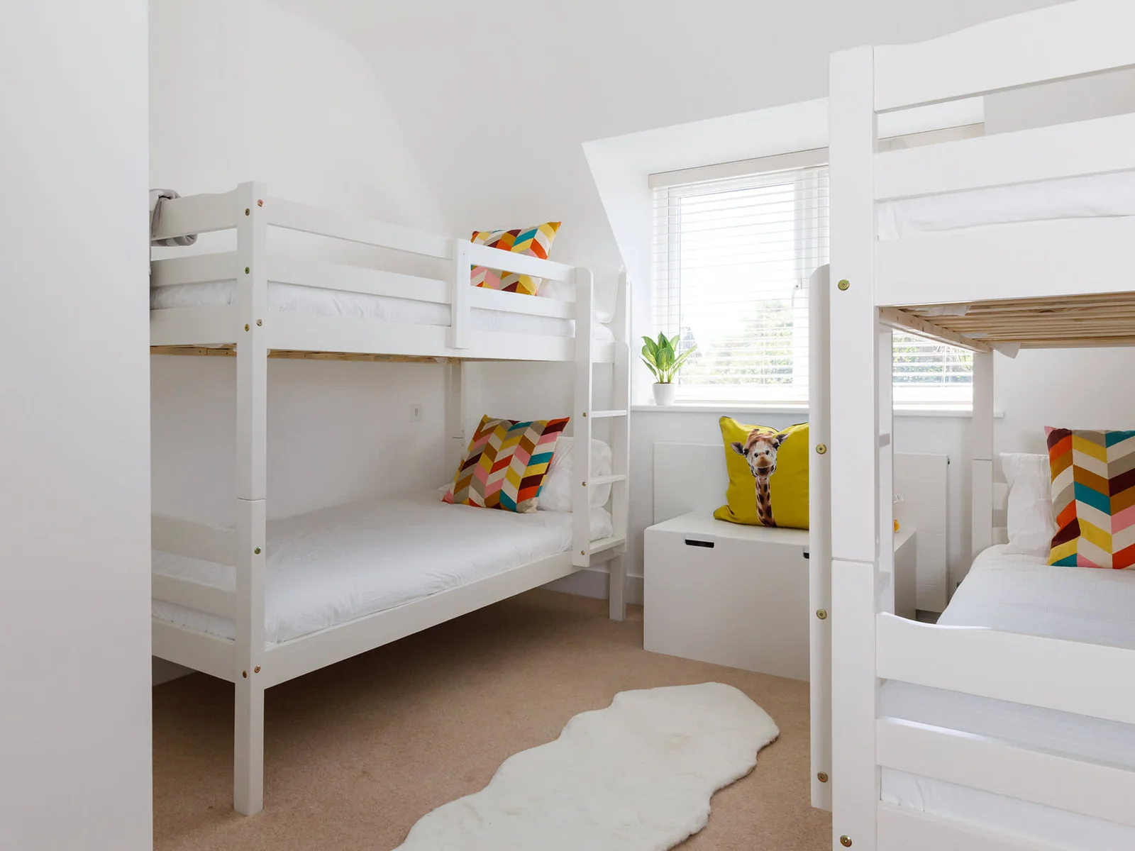 The fun never stops in the bedroom with two bunks