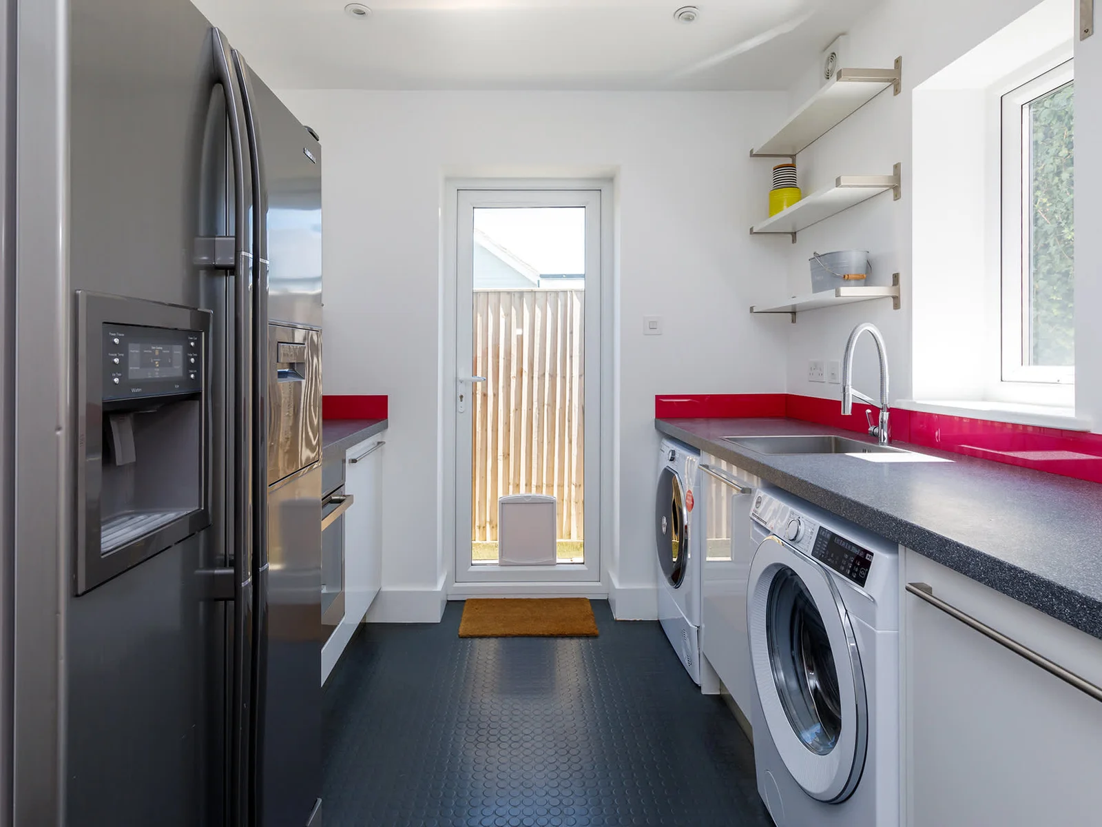 The washing machine and tumble dryer will come in handy, especially during extended stays