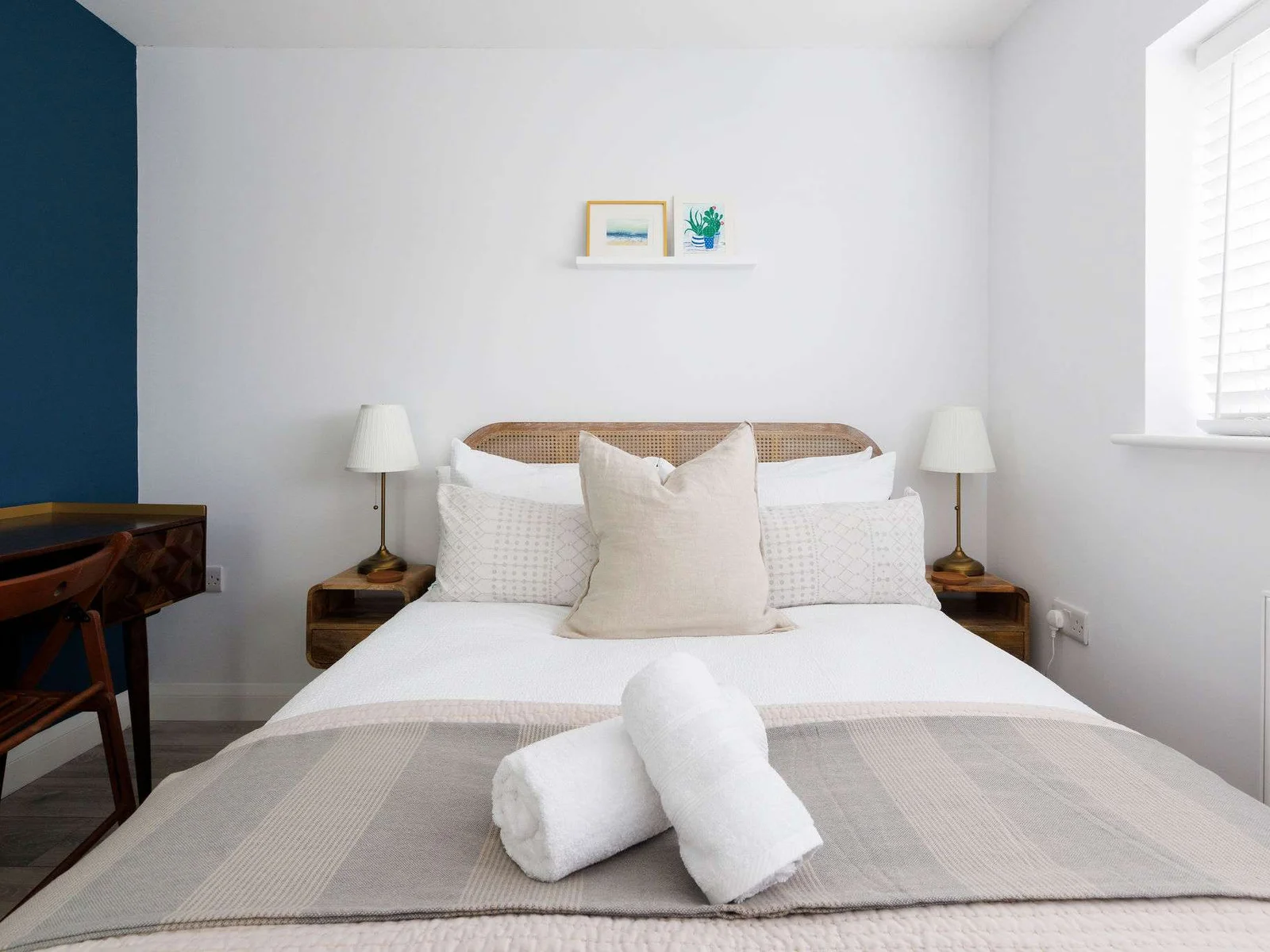 Luxurious linen and comfy cushions and throws, ensures you have a good nights rest.
