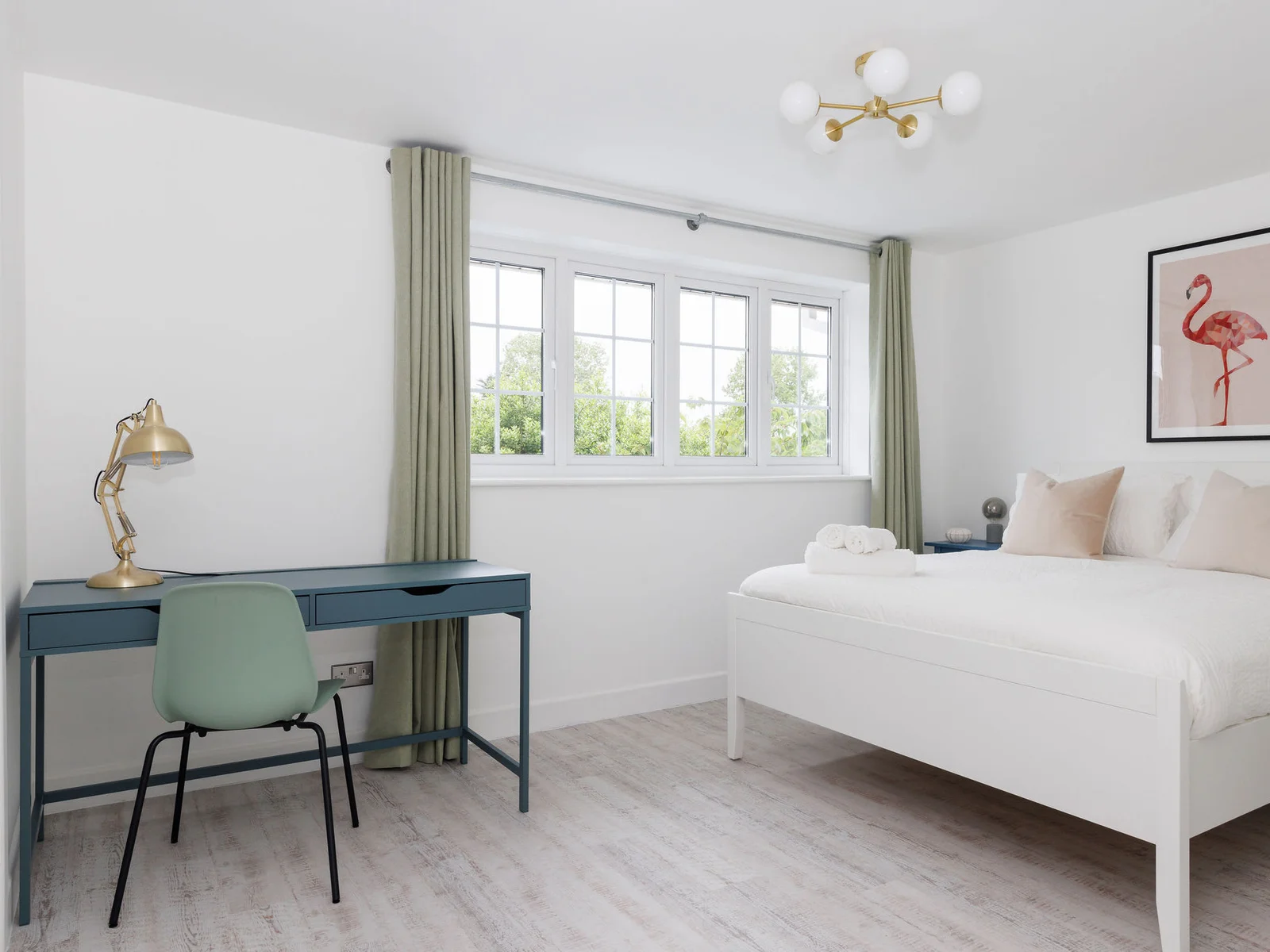 Handy home office desk in master bedroom