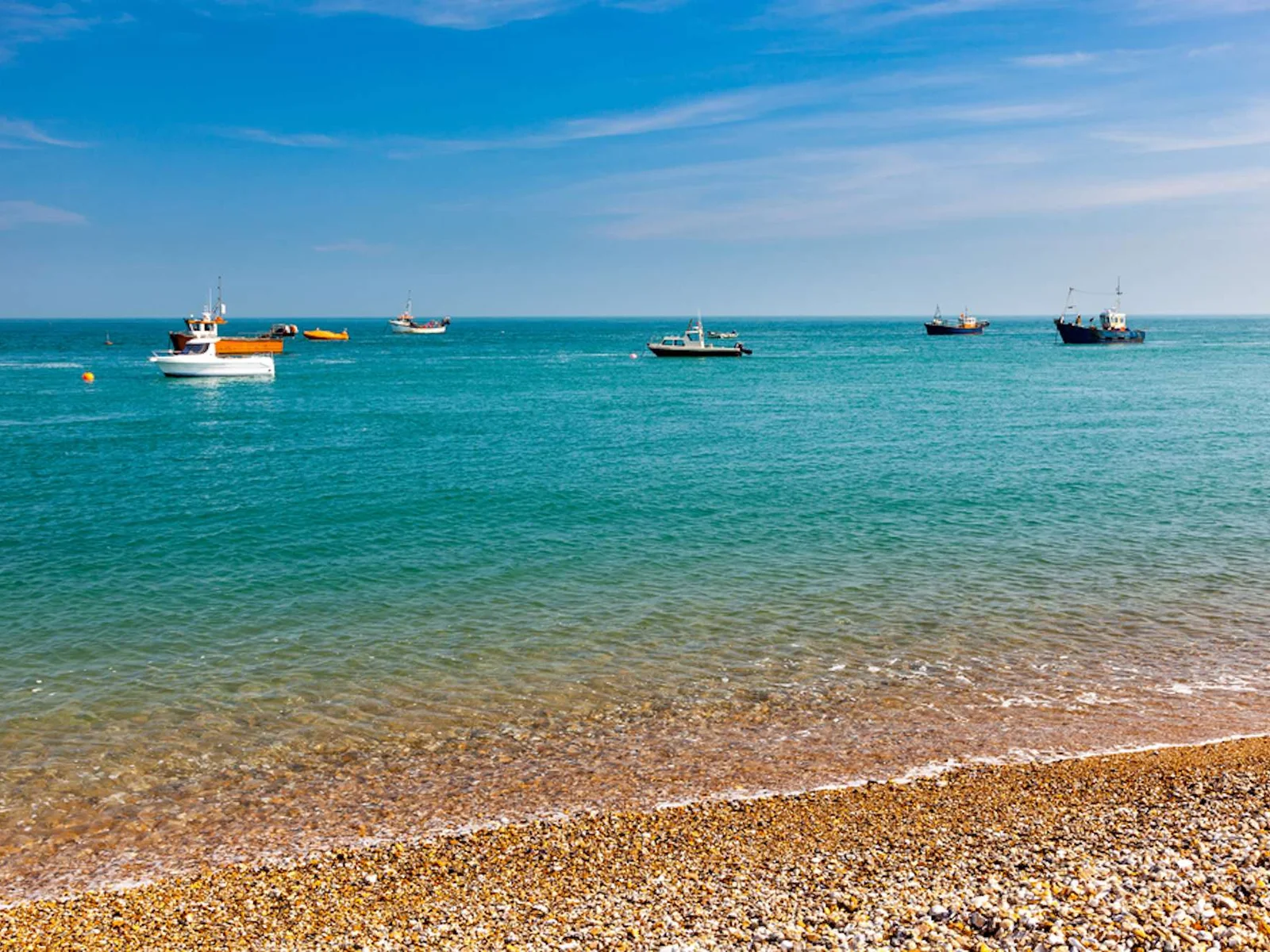Clear waters off Selsey beach.