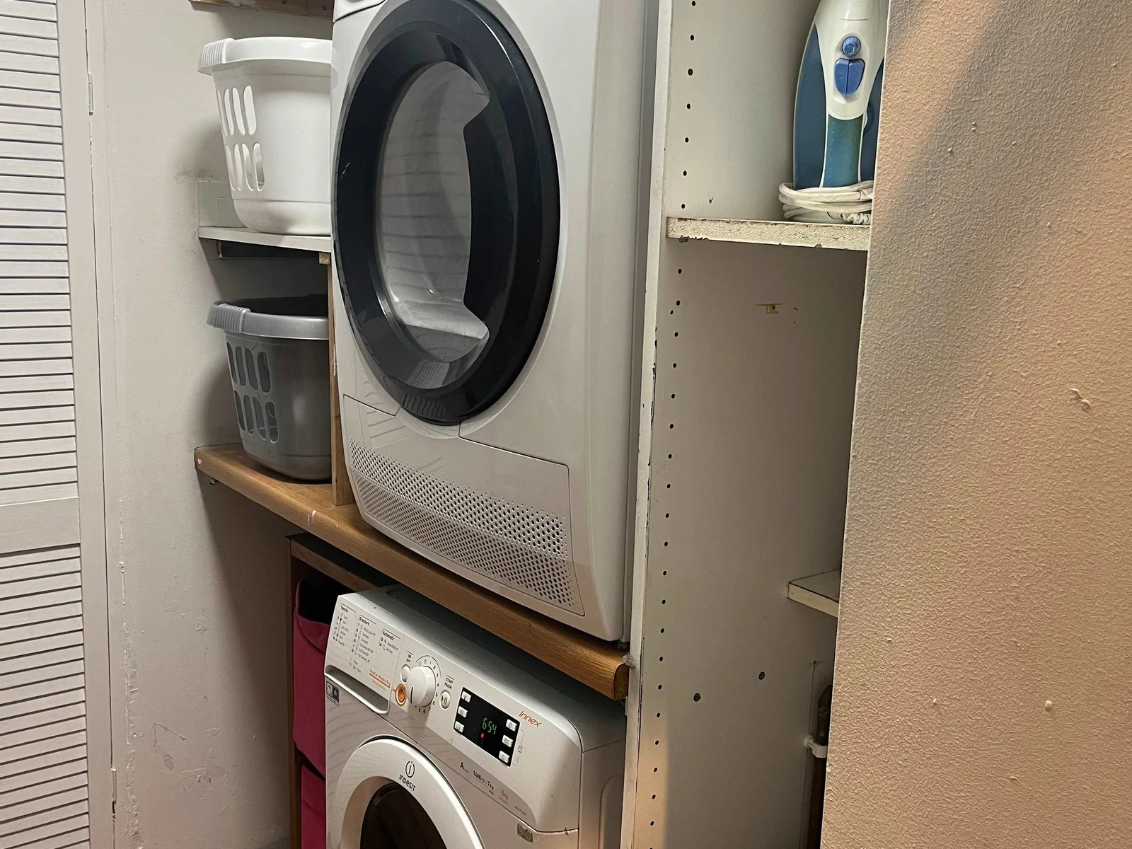Washing machine and dryer in the utility area