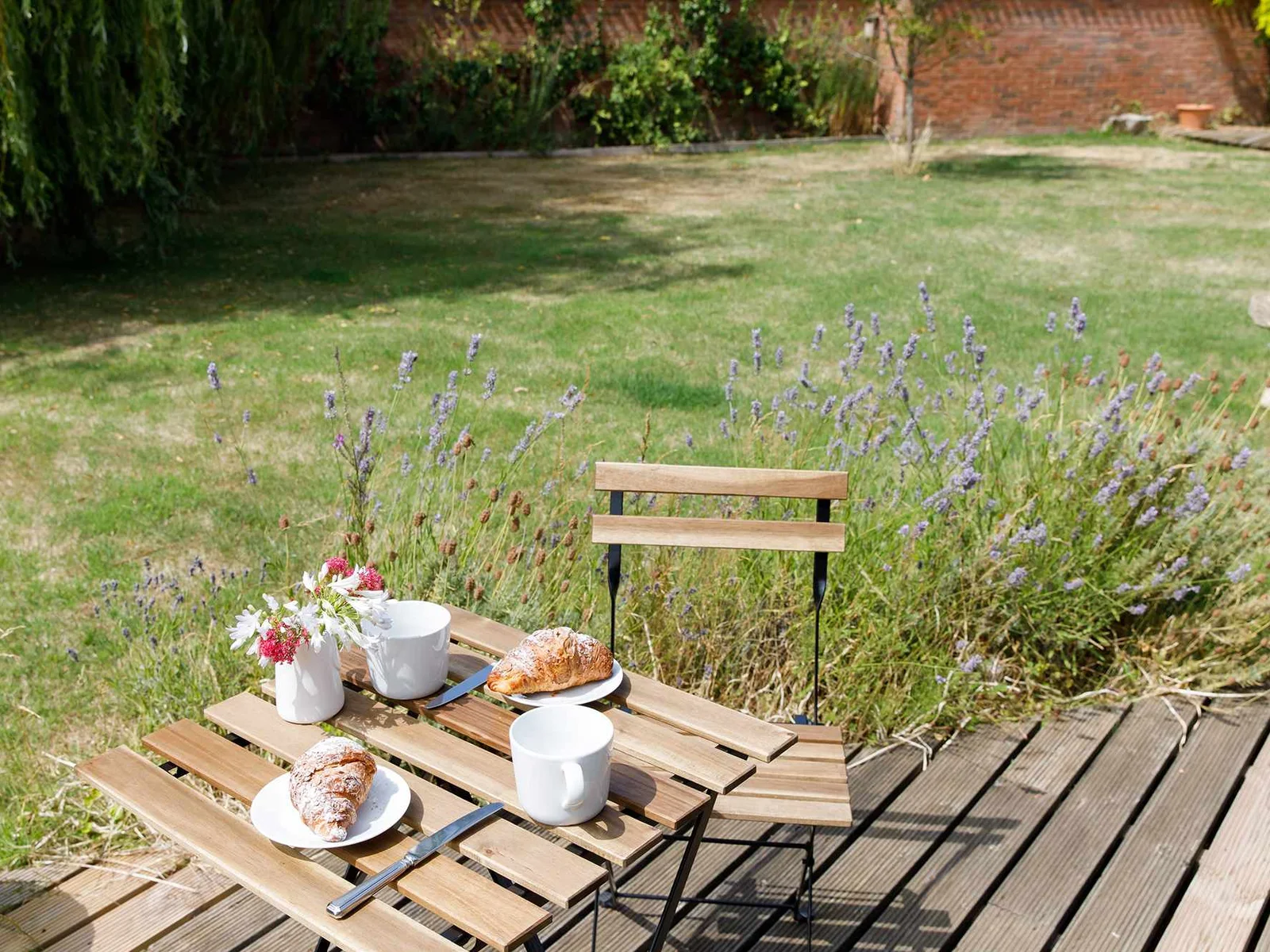 Enjoy breakfast out on the patio to the sound of birds.