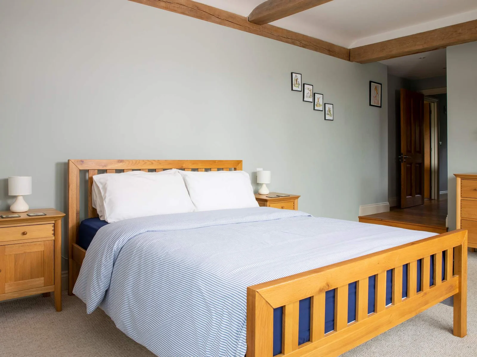 The spacious master bedroom