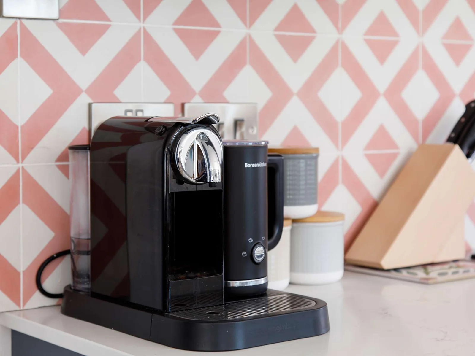 The home has a Nespresso machine for the coffee lovers.