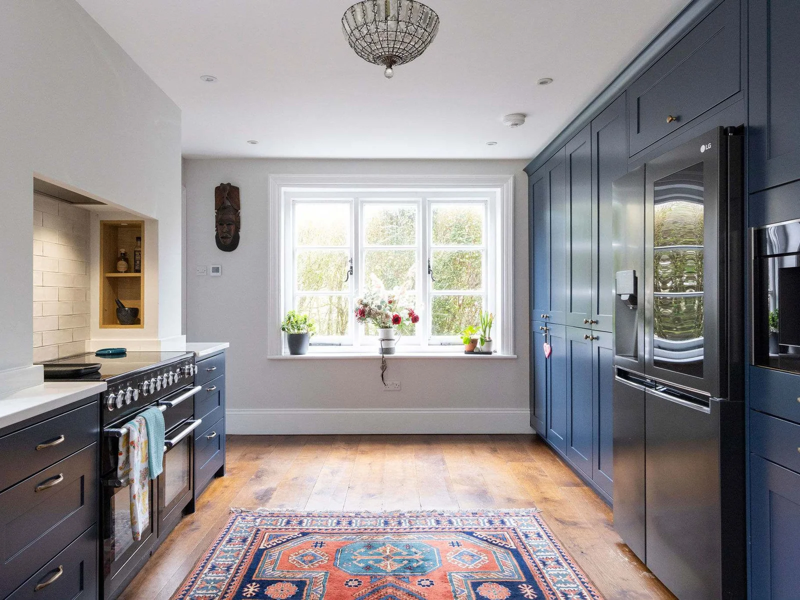 Our fully equipped kitchen includes a double fridge freezer, coffee machine and range cooker