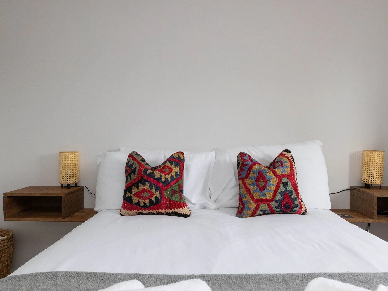 Comfortable double bed with quality linen.