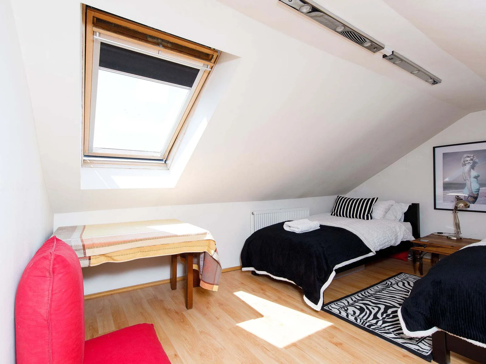 The twin room is comfy and cosy.