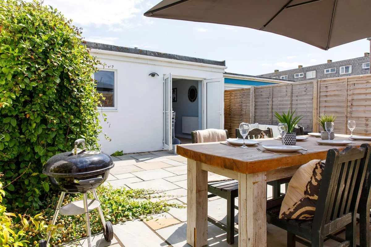 There is a cosy outdoor patio area.