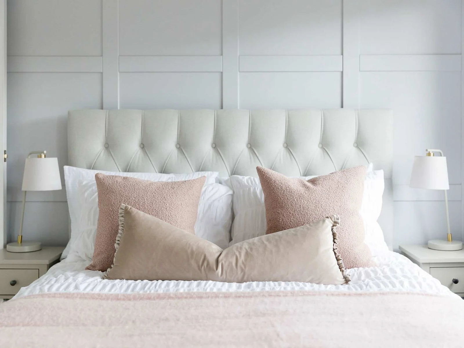 The light and bright Kingsize bedroom is beautifully decorated and furnished.