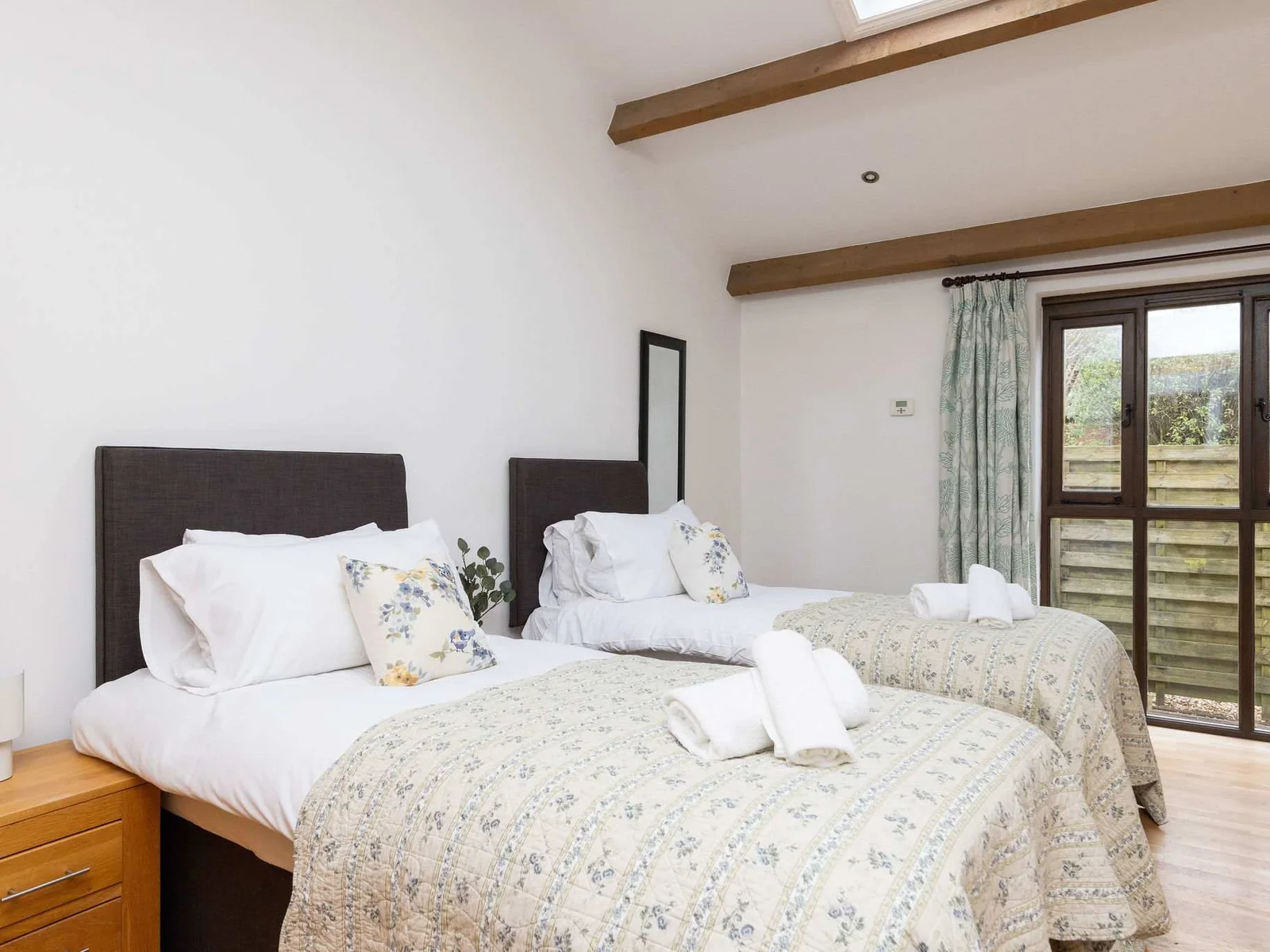 Clover is a separate, self-contained super king room with ensuite. The room is set up as a super king but can be made up as two singles upon request.