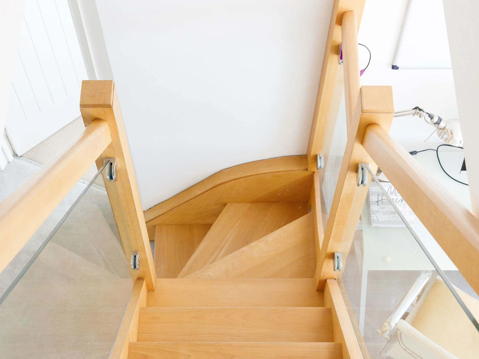 Head to the top floor to find a twin bedroom.