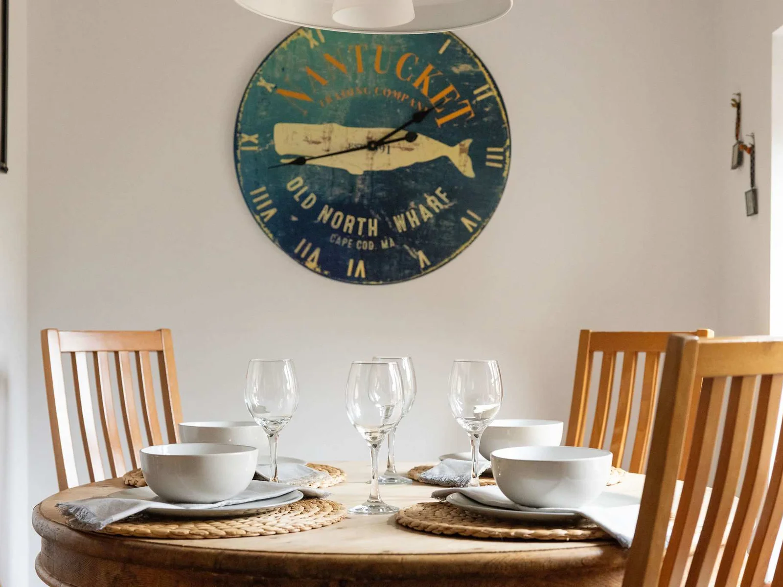 Enjoy meals together in this bright dining space