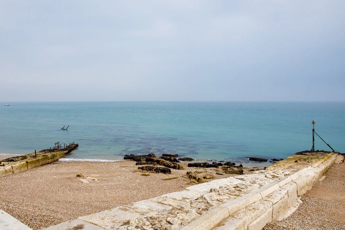 The beach at Selsey Point is usually quieter than the main beach.