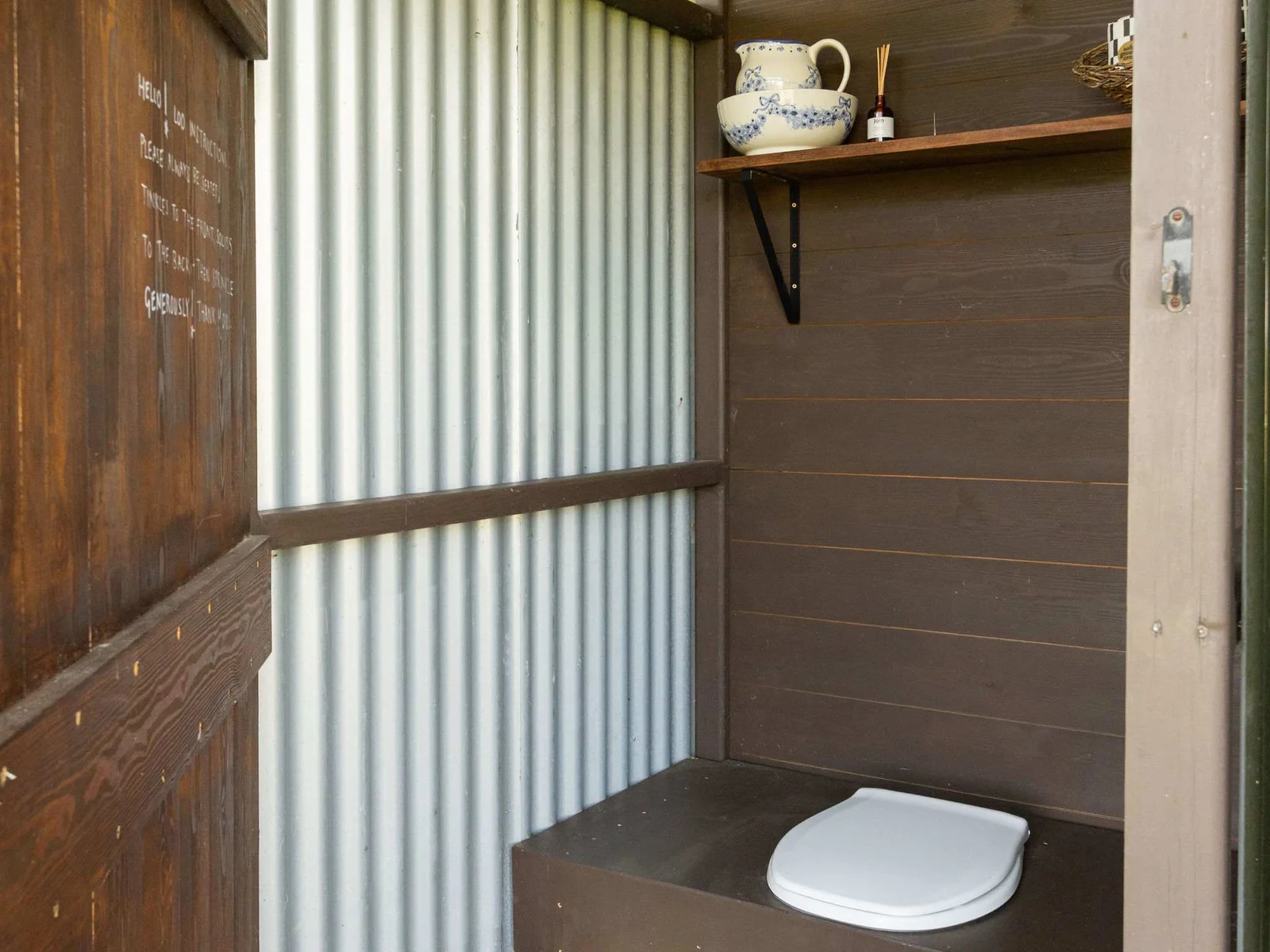 The toilet is outside, back to nature :)