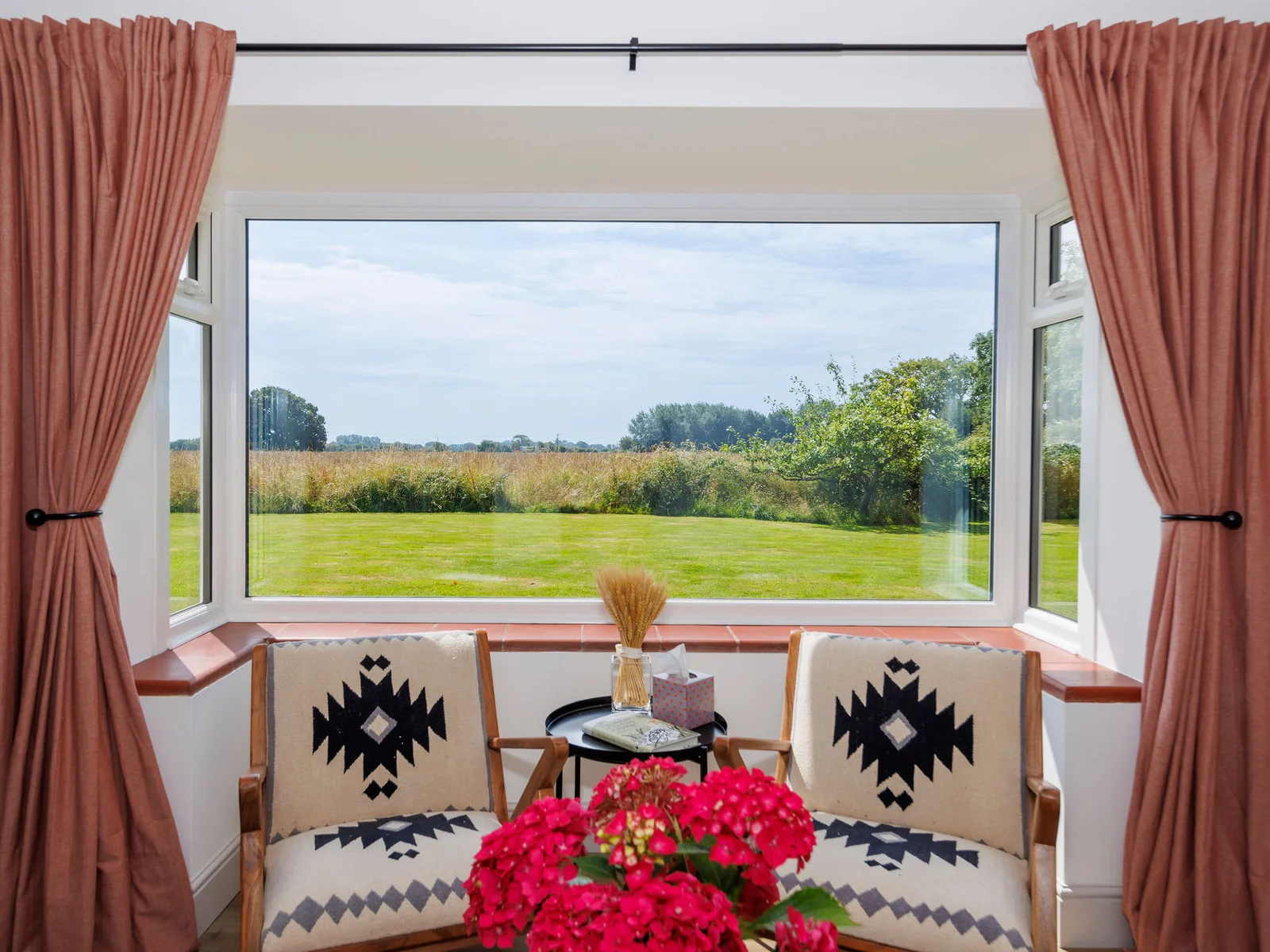 Soak in the beautiful countryside views that surround the cottage.