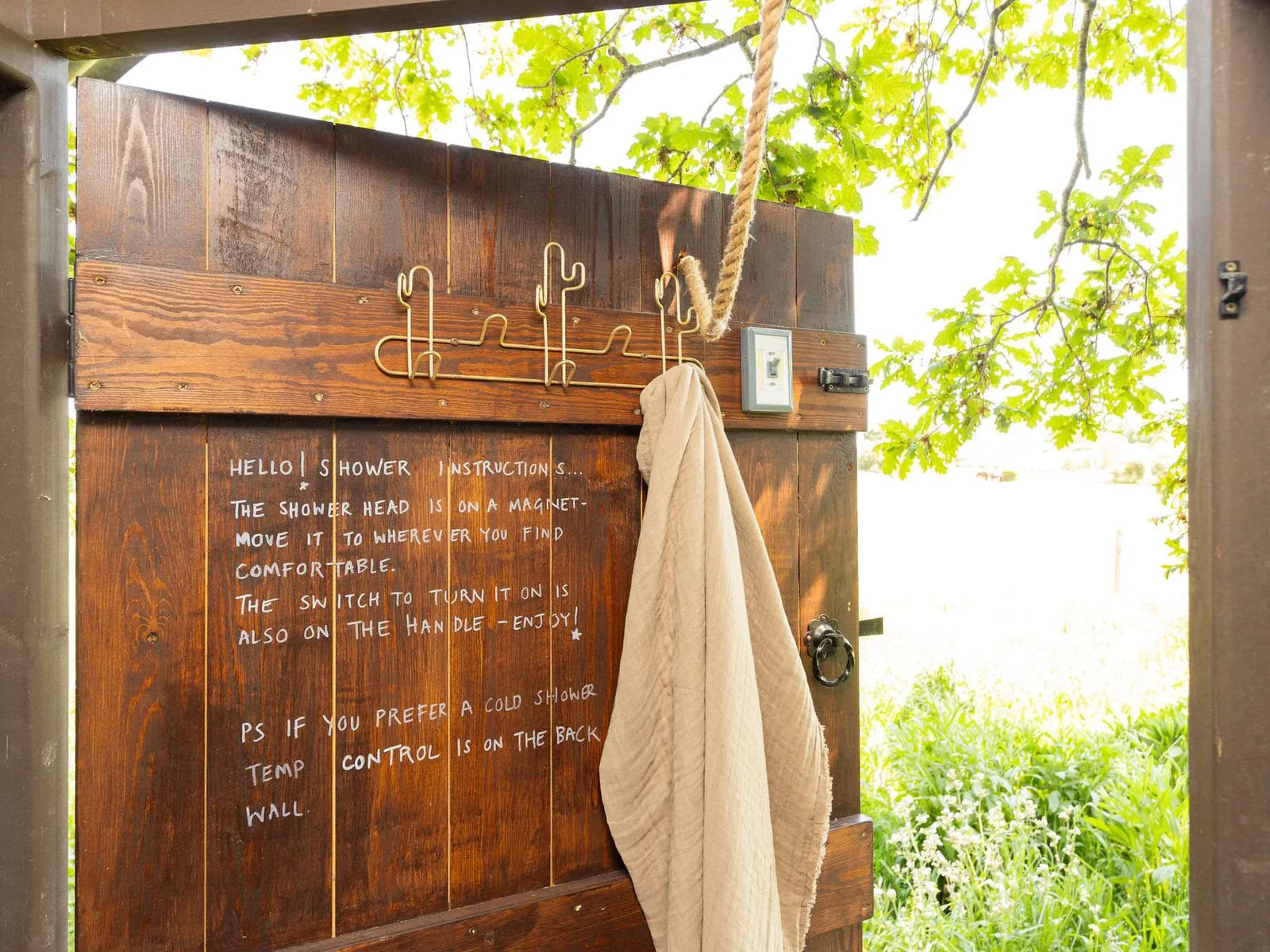 Shower instructions