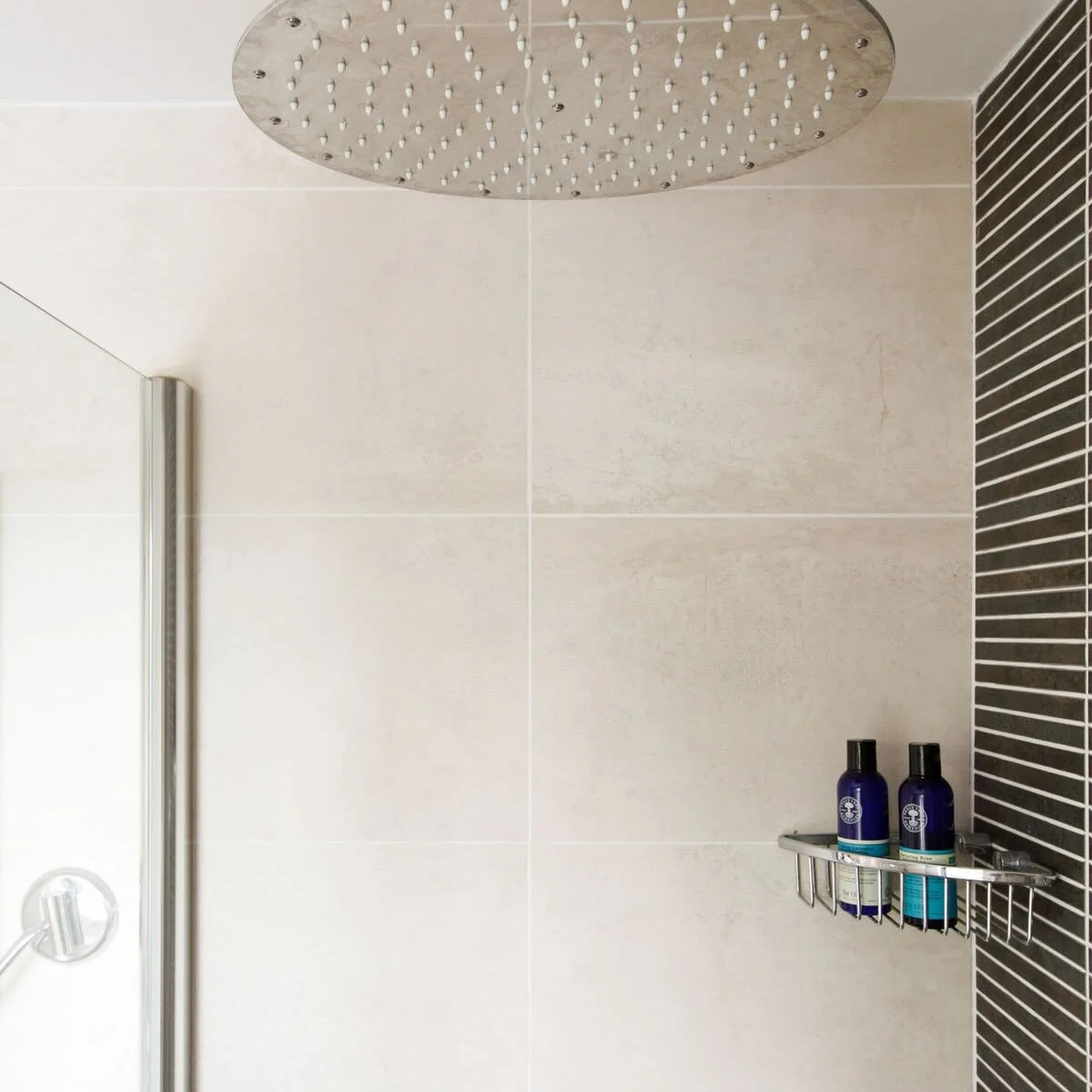 The ensuite from the king room has a fantastic rainfall shower.