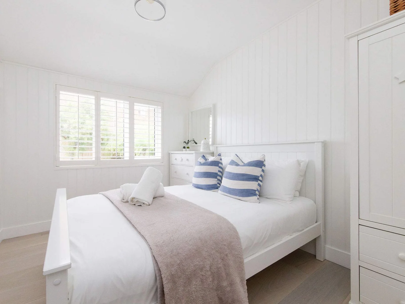This double room sits on thee ground floor.