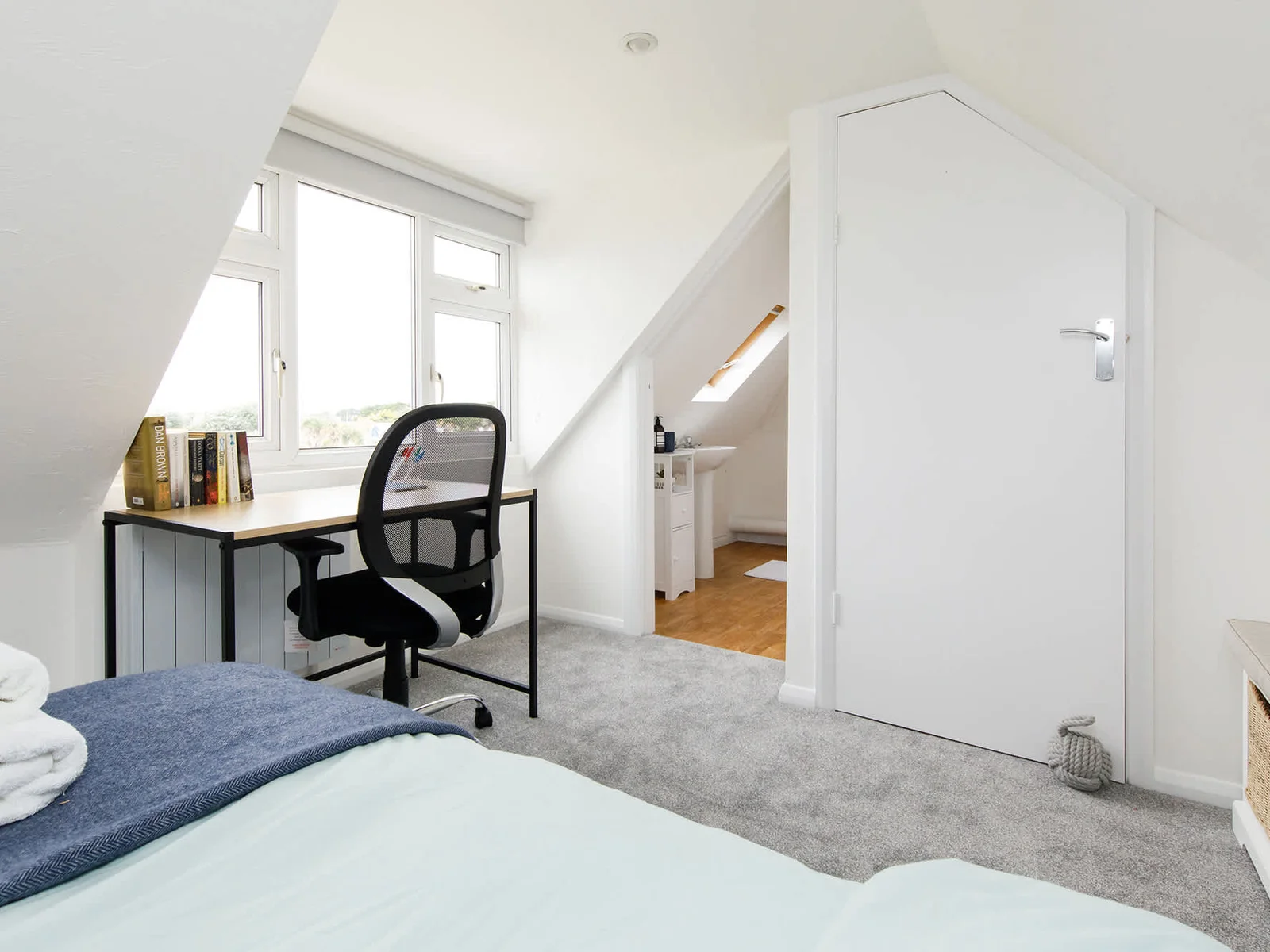 The top room is perfect for a teenager in need of their own space or a quiet room for work.