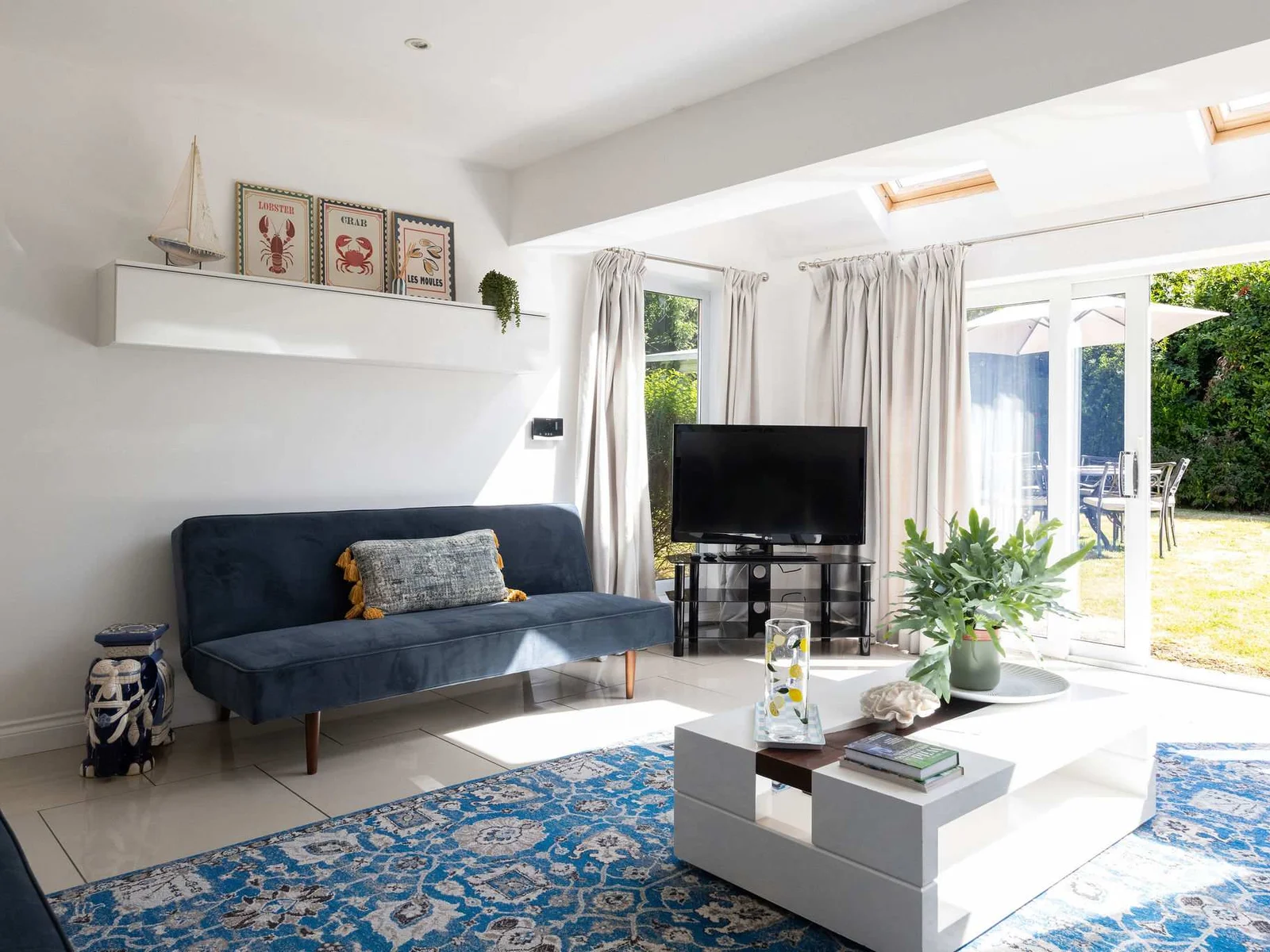 Relax in this modern living space with bright interiors for your perfect family getaway.