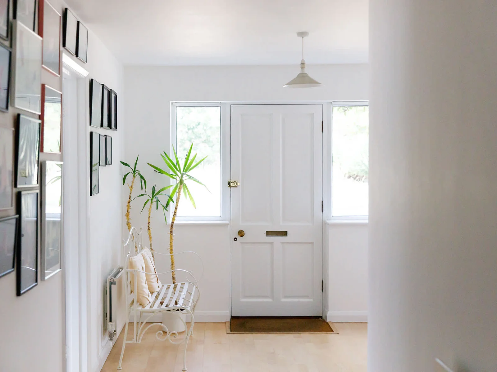The hallways are light and spacious.
