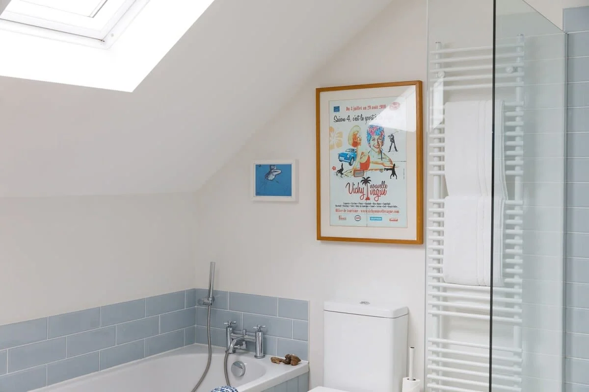 Spacious family bathroom.