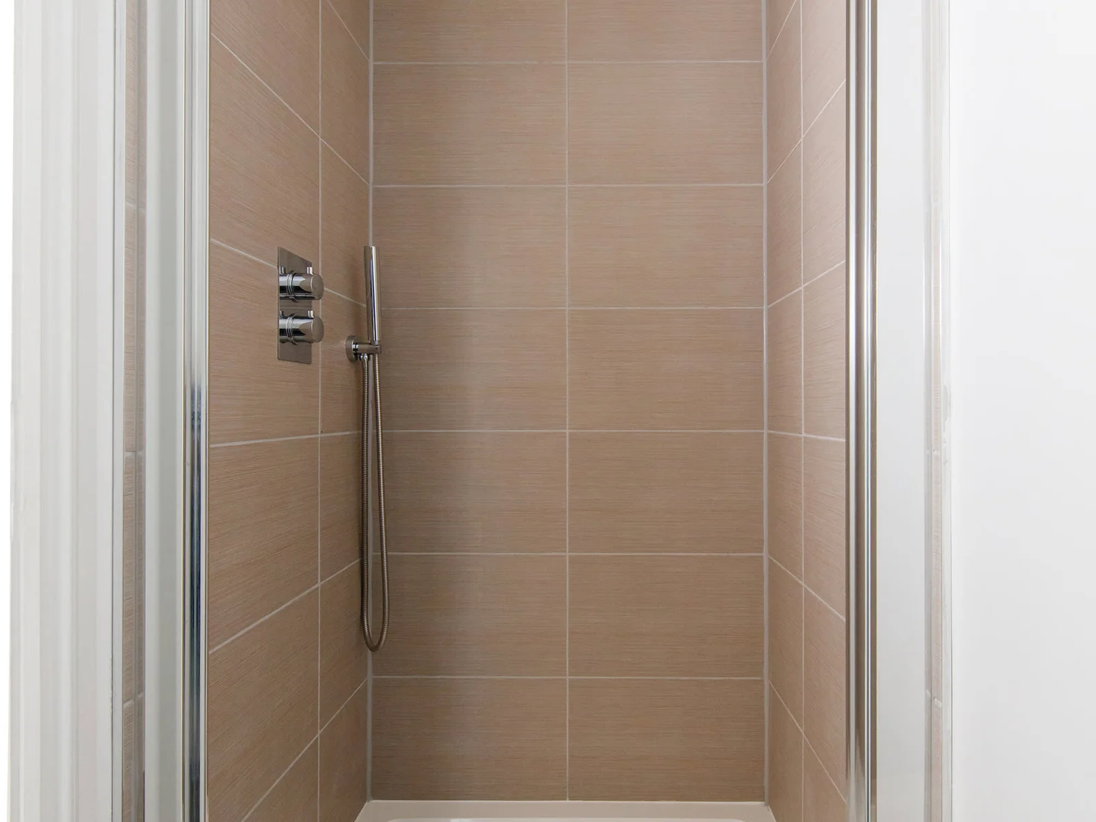 A large overhead shower.