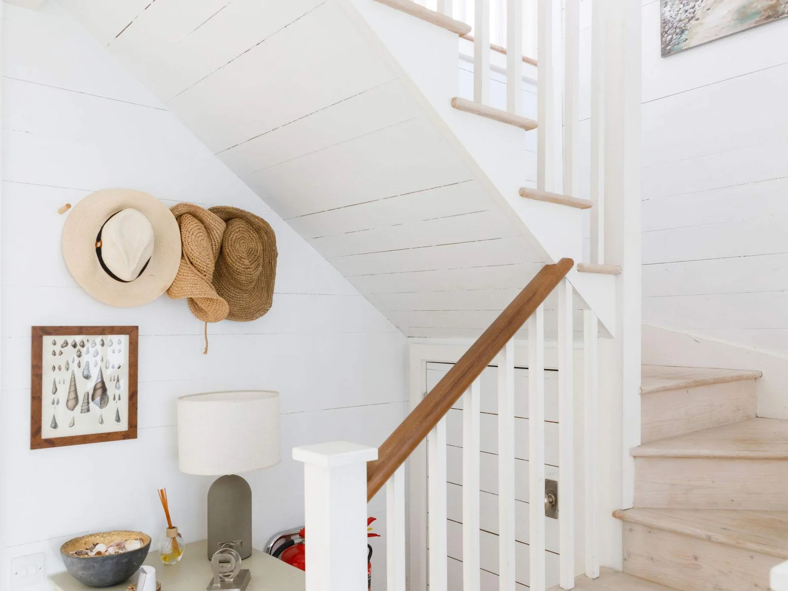 Upstairs to three bedrooms and 2 bathrooms