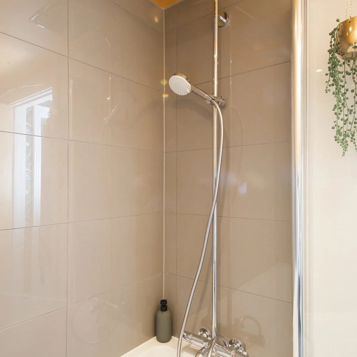 Shower off after a day at the beach.