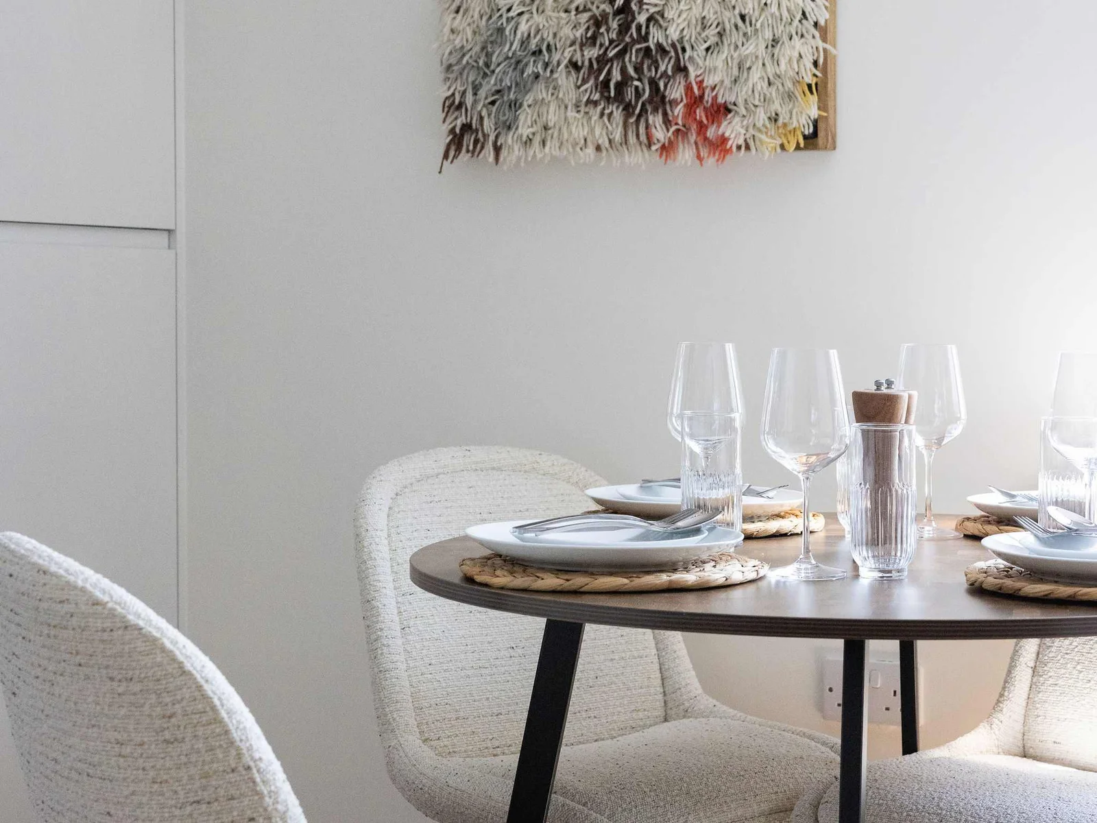 Intimate dining space, perfect for relaxed breakfasts and cosy meals during your holiday stay.