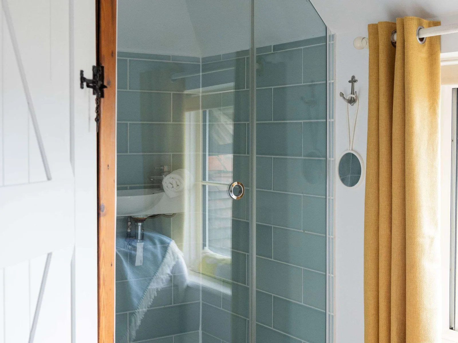 Thoughtfully designed space with shower