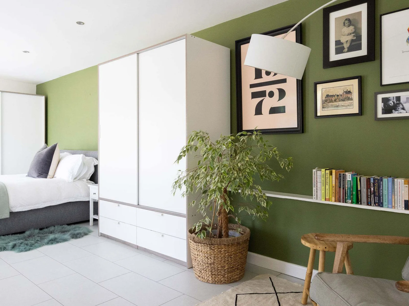 A calming master bedroom to retreat to at the end of the day