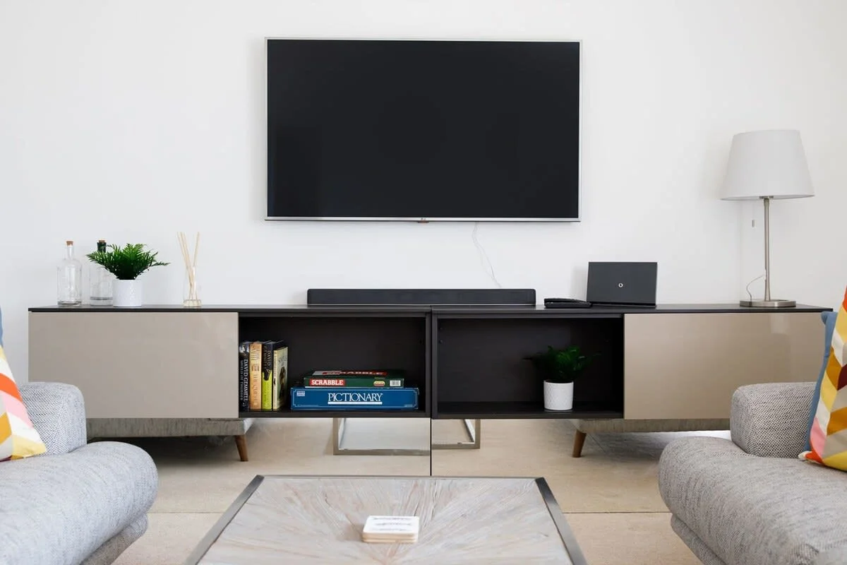 Smart TV with streaming services.