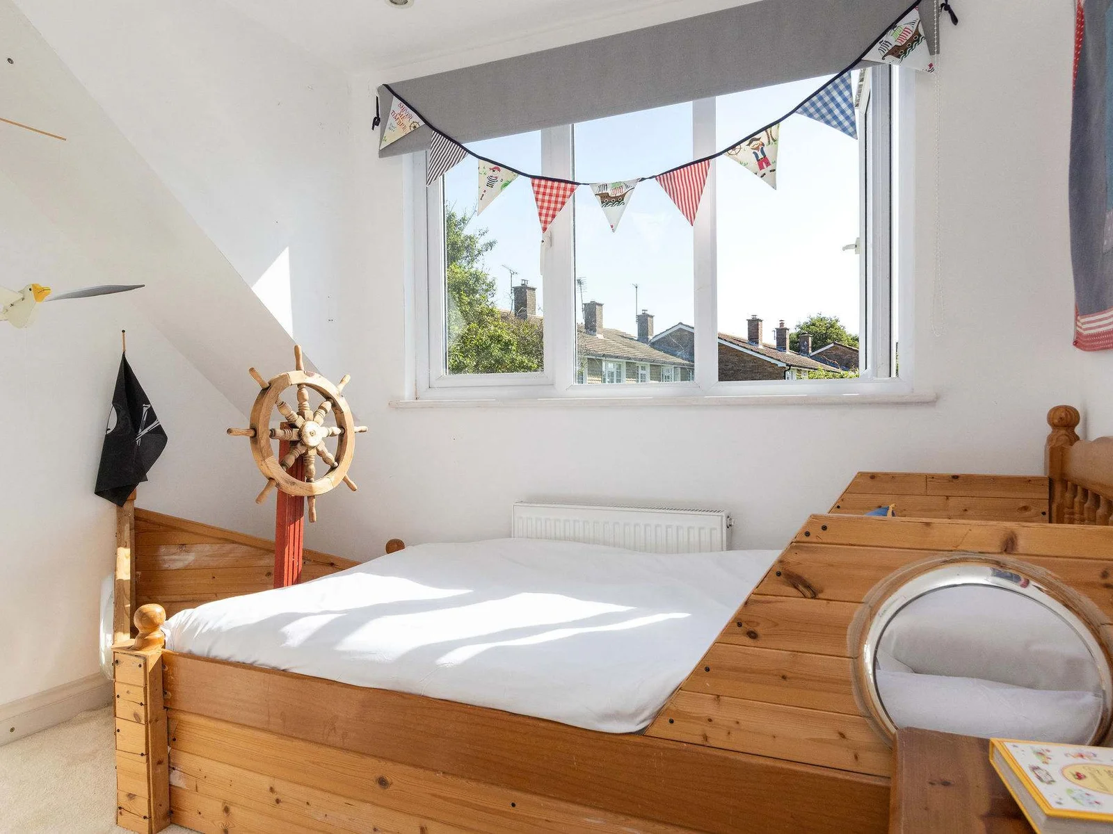 Sail away to sleep in this unique boat bed at our beautiful coastal retreat.