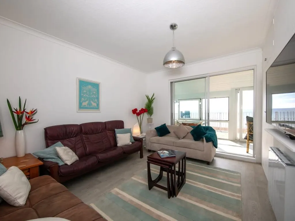 Stunning Beachfront Apt w/ Balcony & Sea Views