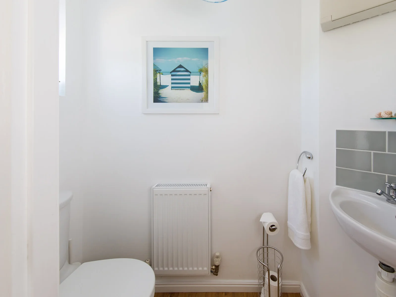 There is a handy downstairs cloakroom.