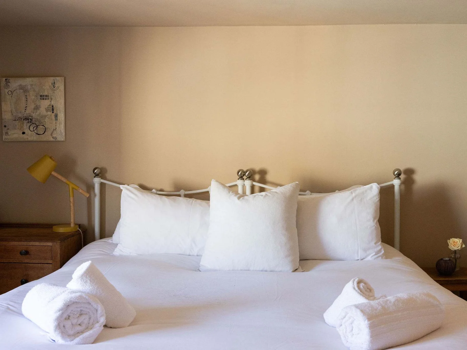 Bright and restful bedroom with soft neutral tones