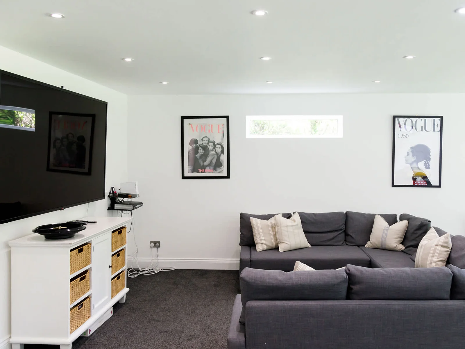 The games room is a perfect space for children or teenagers to hang out away from the adults.