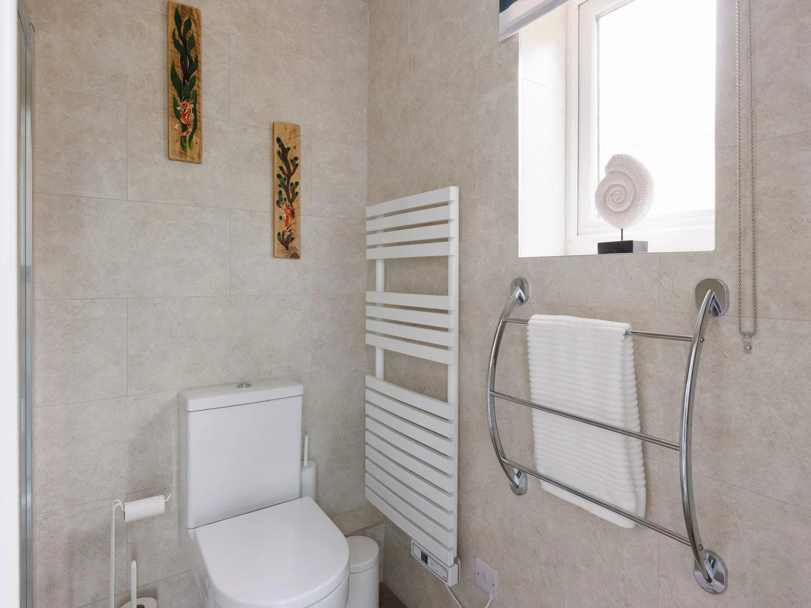 There is a second bathroom with shower, WC and sink.
