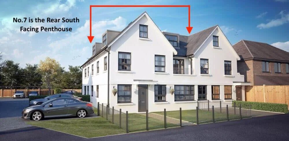 The South Facing Penthouse is located towards the back of the building. perfect to catch the sunlight!